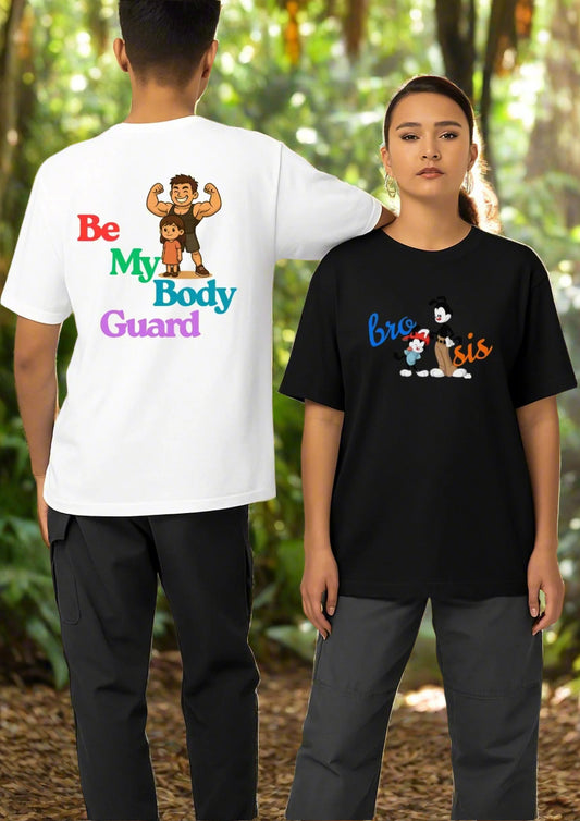 Brother-Sister Oversized T-Shirt 👕 – Celebrate Sibling Vibes!💝